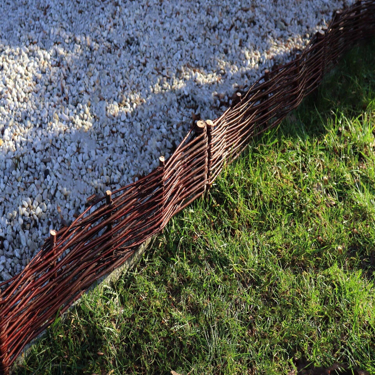 Aquagart Weide Beeteinfassung, 3er Set, 30x60cm. Beetbegrenzung aus Naturweide.