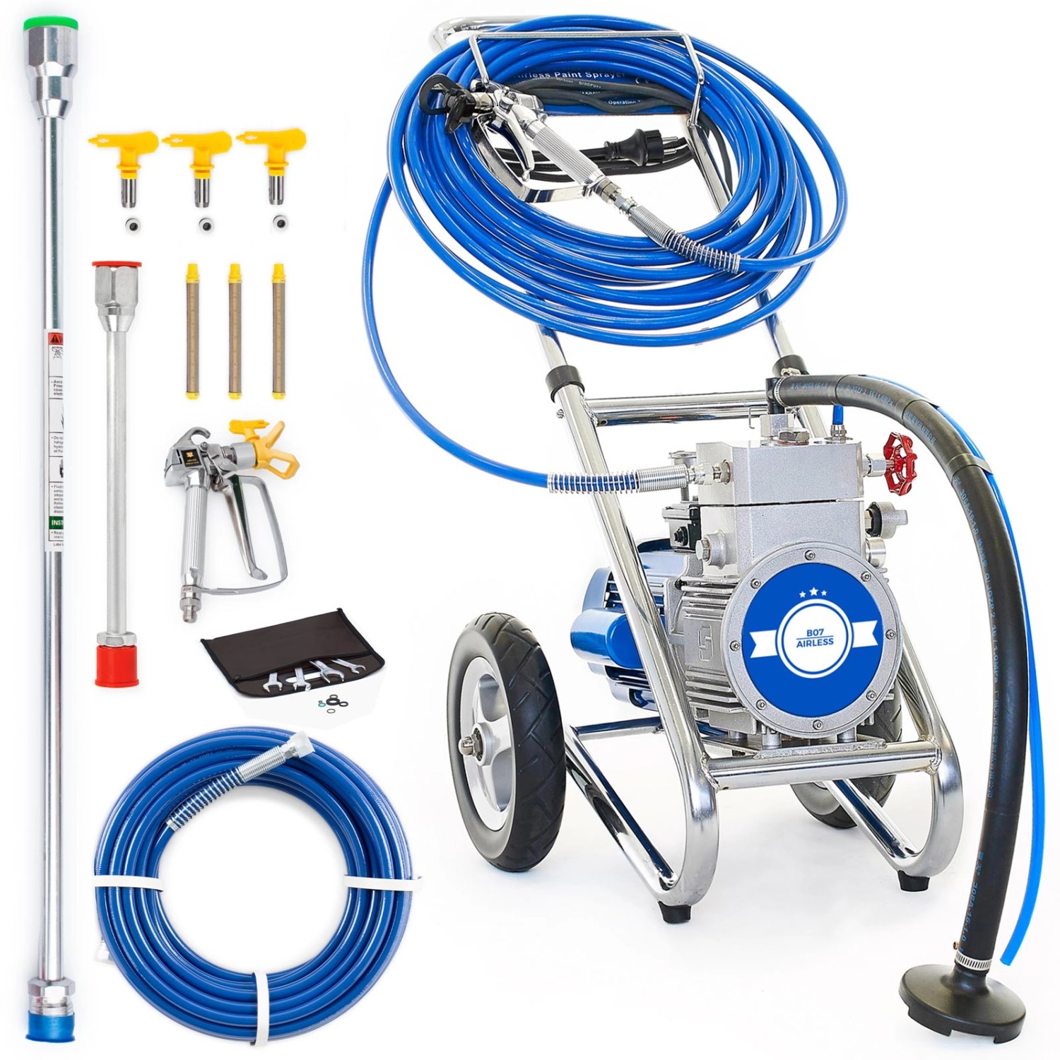 BAUTEC Airless Farbsprühgerät mit Membranpumpe bis 4 l/min 1.500 W 2HP Farb günstig online kaufen