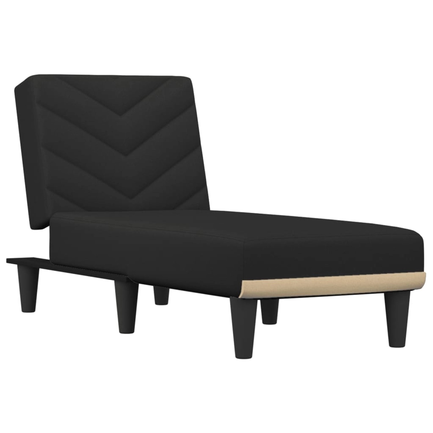 vidaXL Chaiselongue Schwarz Stoff Modell 7 günstig online kaufen