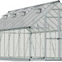 Palram Canopia Balance Gewächshaus 8x20, silberner Rahmen, klare Polycarbonat-Wände.