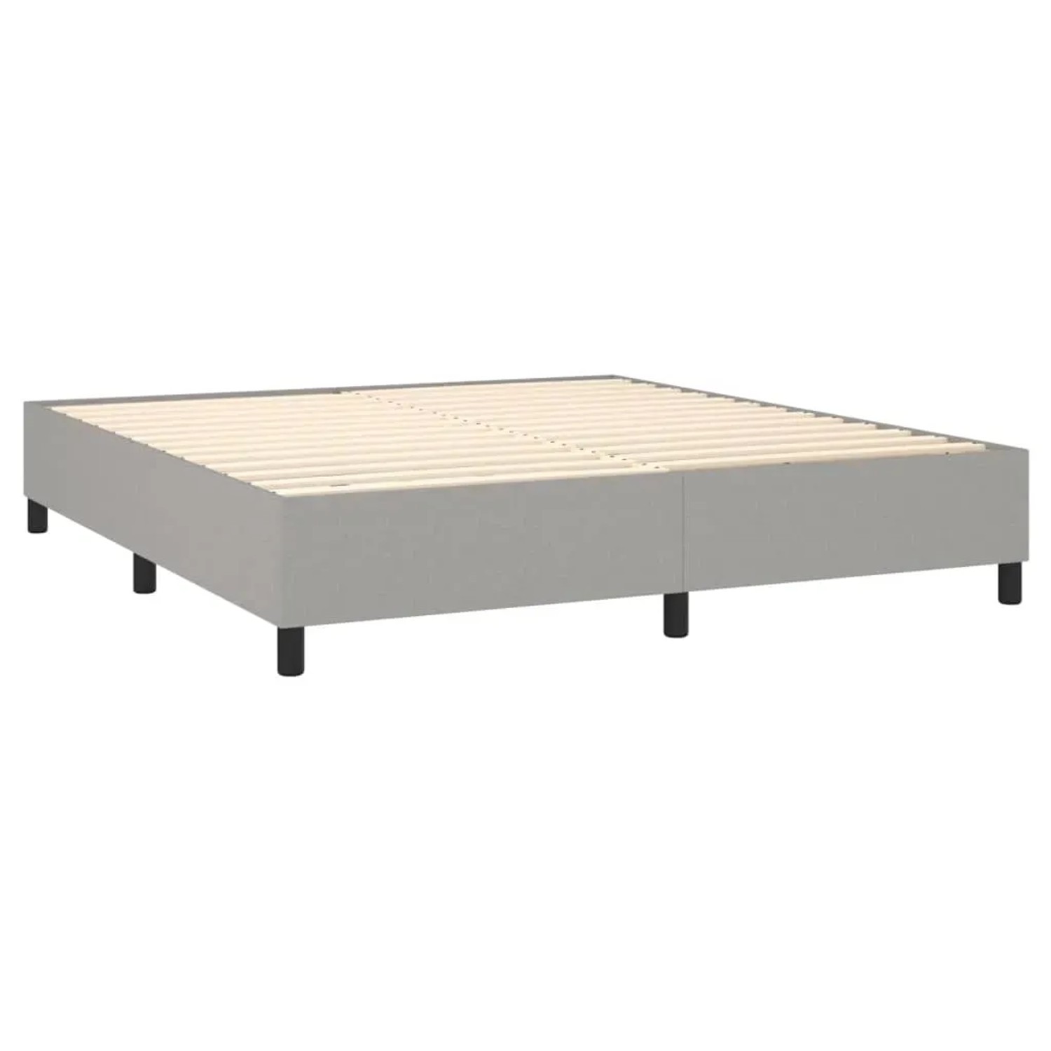Helles vidaXL Boxspringbett 160x200 cm, Stoffbezug, ohne Matratze.