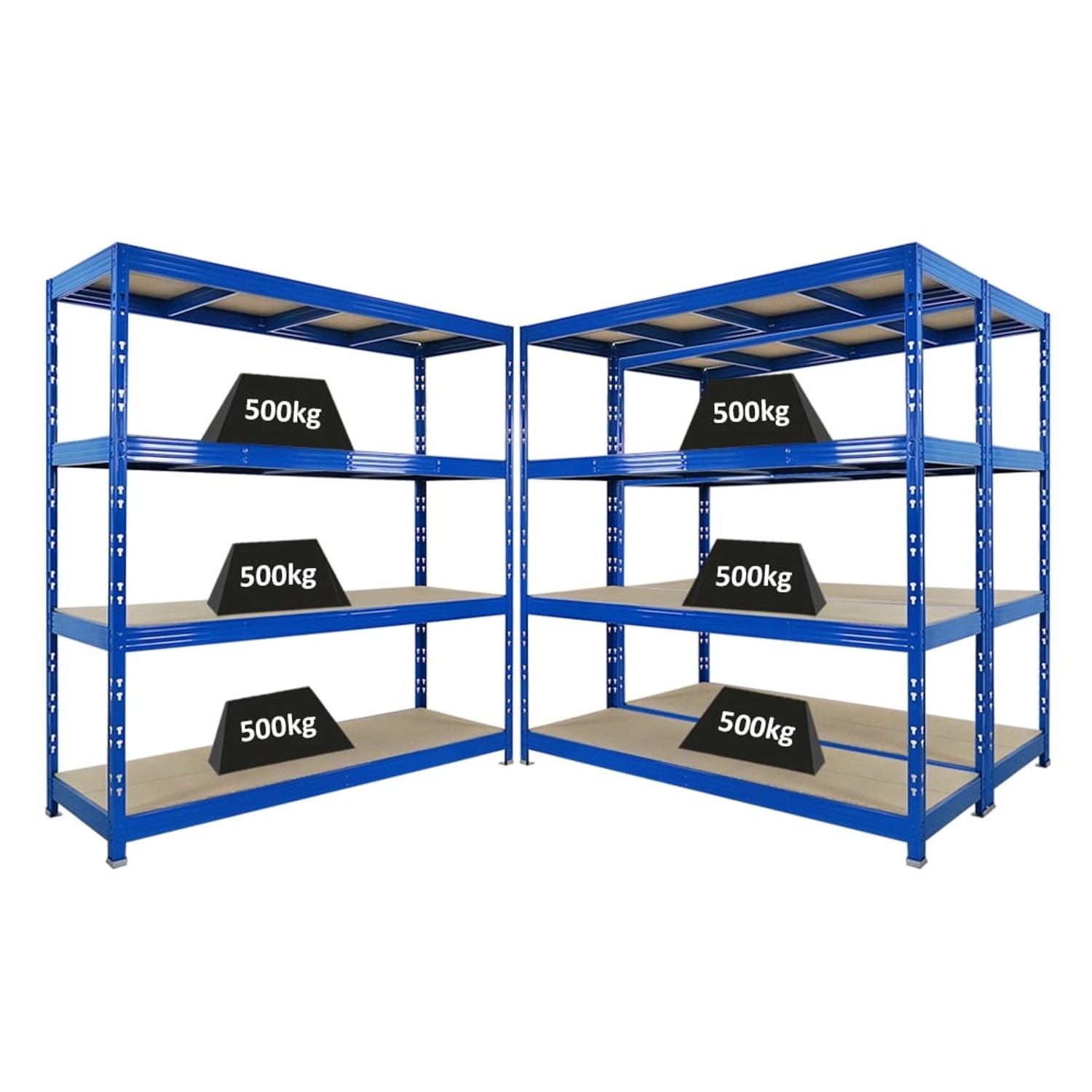 PROREGAL Mega Deal 3x Profi Schwerlastregal Rhino HxBxT 200x200x60cm 4 Span günstig online kaufen
