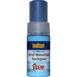 Belton Free AQUAcolours Lackstift in Enzianblau, hochglänzend, 9ml. Buntlack für Ausbesserungen.