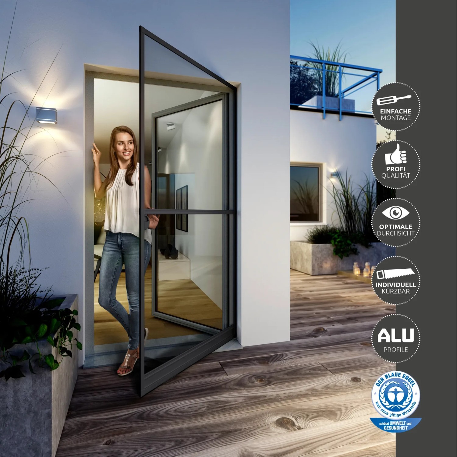 Magnetisches Fliegengitter Für Türen | 80x190 Cm, Selbstklebend | Insekten-Schutz Für Haus & Balkon