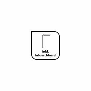 Symbol: Inklusive Inbusschlüssel für baliv WC-Bürstengarnitur.