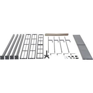Siena Garden BBQ Pavillon, Taupe, 244x127cm, Einzelteile für den Aufbau.