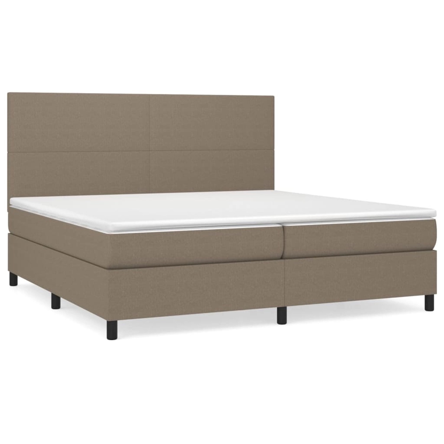 vidaXL Boxspringbett mit Matratze Taupe 200x200 cm Stoff 3141645 günstig online kaufen