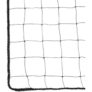 Schwarzes Kerbl Geflügel-Schutznetz, 5x10m, Maschenweite 6cm, zur Abdeckung von Gehegen.