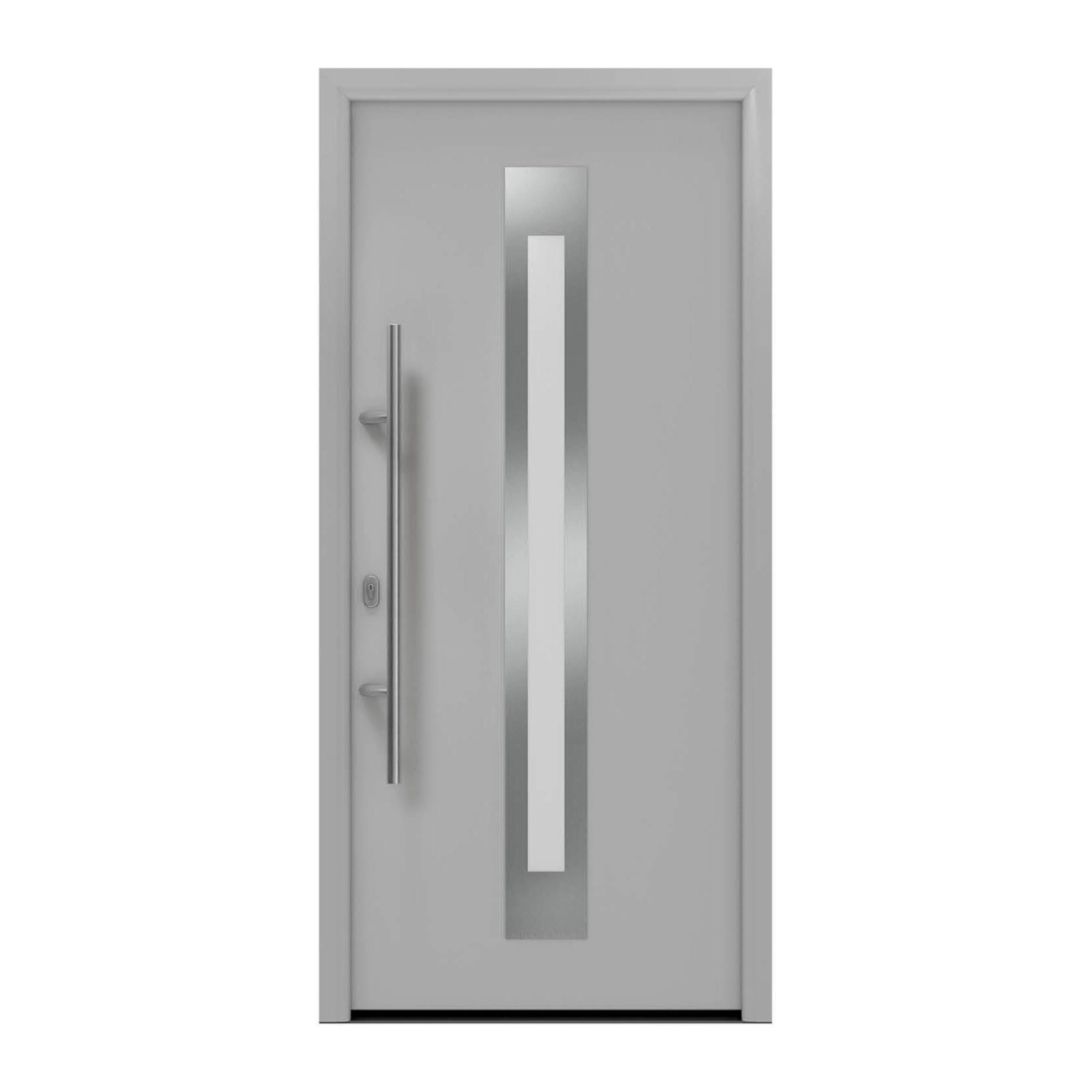 EcoStar Haustür Isopro IP 770S Weißaluminium 110 cm x 210 cm DIN L günstig online kaufen