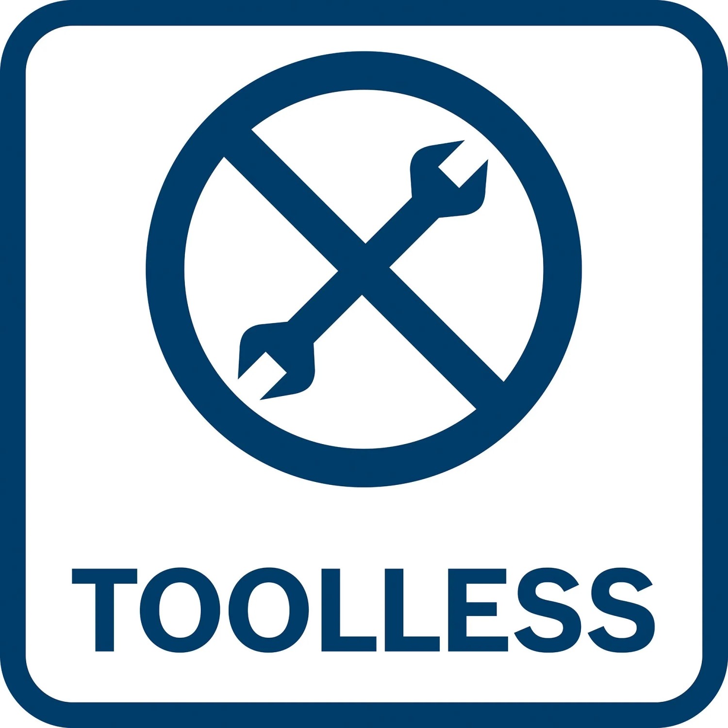 Symbol für werkzeuglosen Sägeblattwechsel bei der Bosch Akku-Säbelsäge GSA 18V-24.