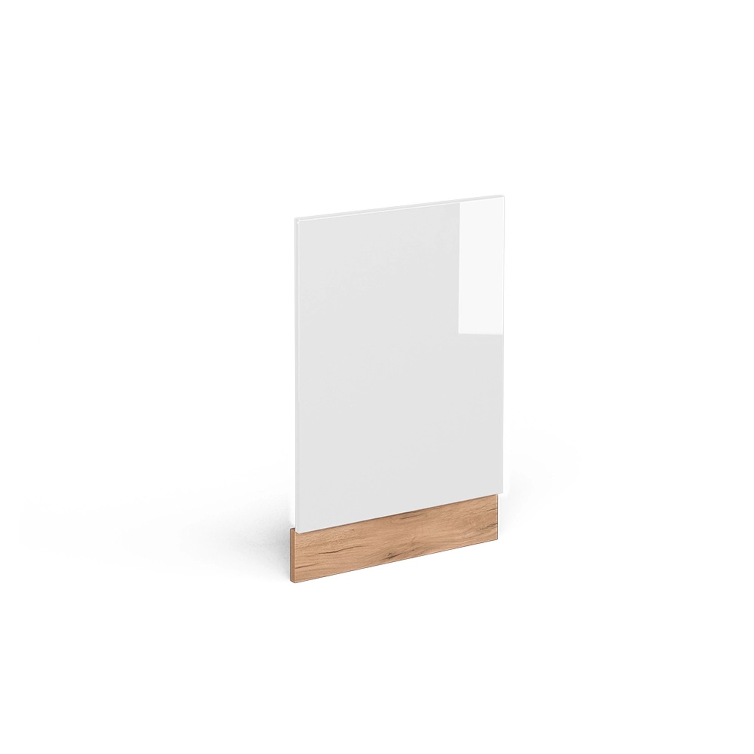 Vicco Frontblende R-Line Weiß Hochglanz/Goldkraft Eiche 45 cm ohne Arbeitsplatte