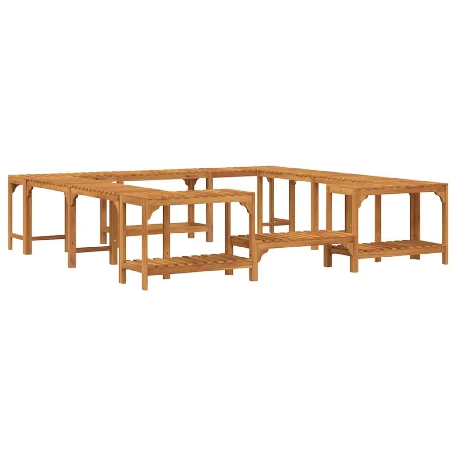 vidaXL Whirlpool-Umrandung Braun 230 x 230 cm Massivholz Akazie 3334764