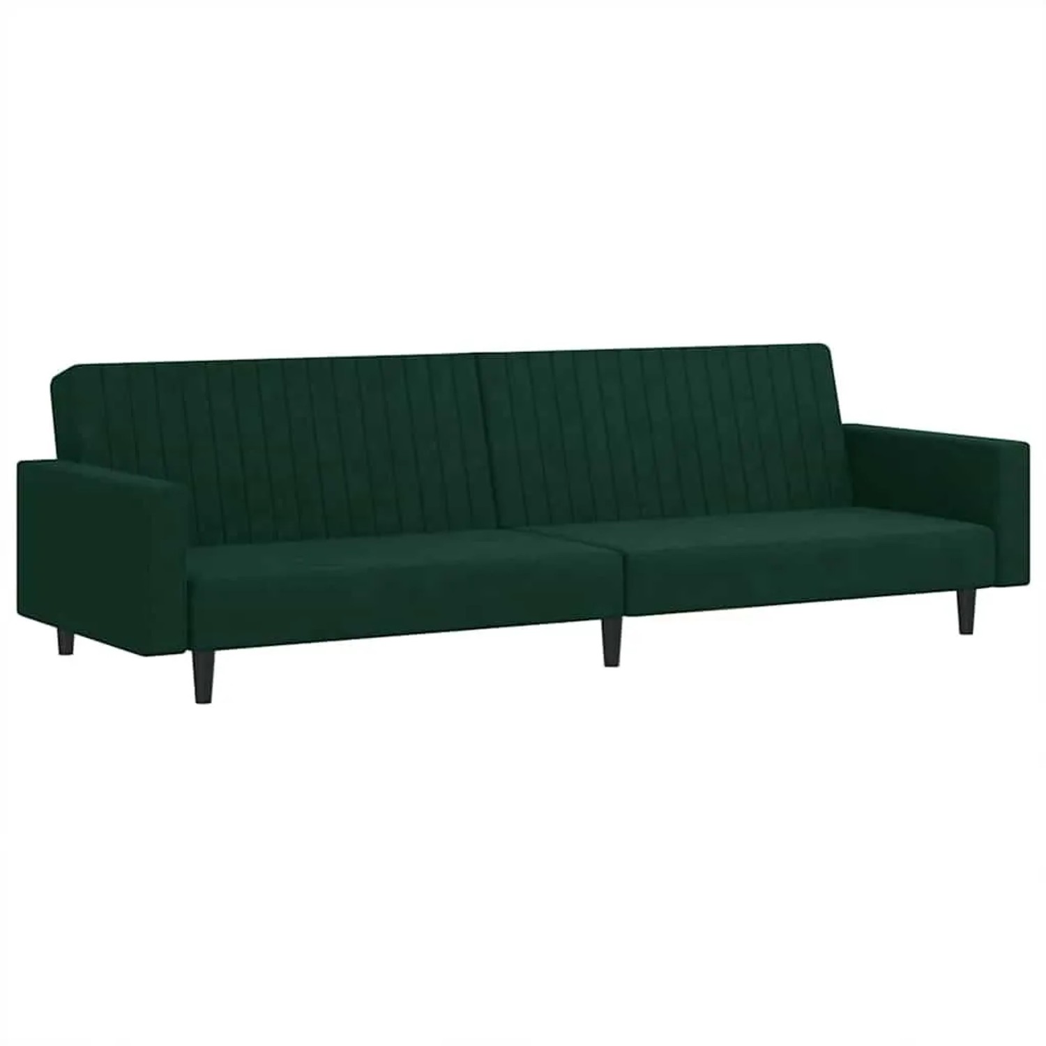 vidaXL Schlafsofa 2-Sitzer Dunkelgrün Samt 375939