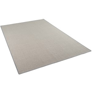 Grauer Snapstyle Sisal Teppich, klassisch, 160x160 cm. Naturfaser-Optik.