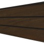 GroJa Steckzaun Einzelprofil Solid-Rhombus, 180 cm, Walnuss, für moderne Sichtschutzzäune.