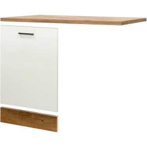 Flex-Well Geschirrspüler-Paket Vintea Magnolie/Oak: Front, Arbeitsplatte, Sockelblende