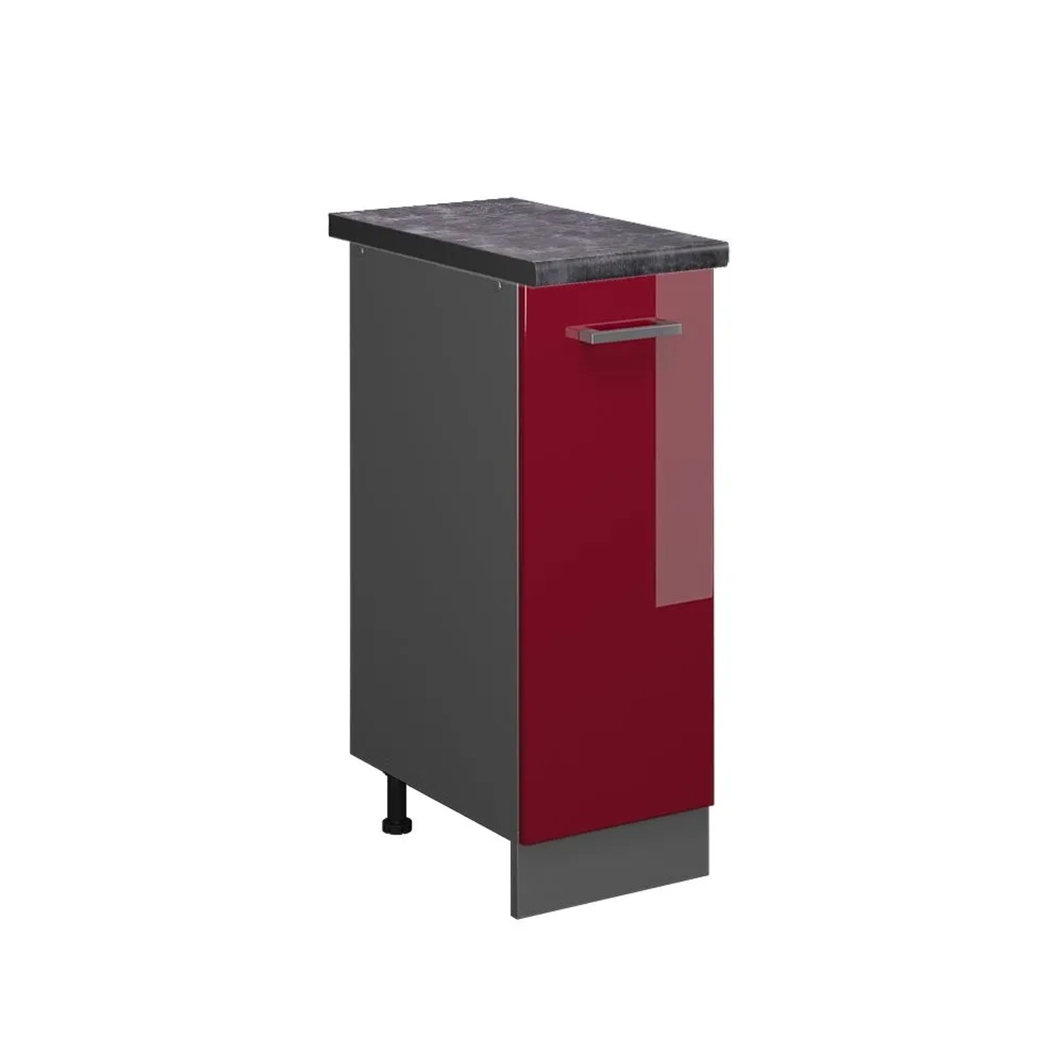 Vicco Apothekerschrank R-Line Rot Hochglanz 30 x 82 AP Anthrazit Opt2