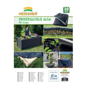 Heissner PVC-Universalfolie 0,5 mm Stärke 600 cm x 100 cm Schwarz