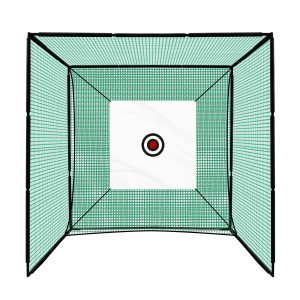 Monstershop Golfnetz Übungskäfig mit Zielscheibe, Netz und Stahlrahmen.