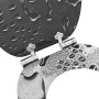 Grauer vidaXL WC-Sitz mit Soft-Close, MDF, 44x38 cm, Wassertropfen-Design.