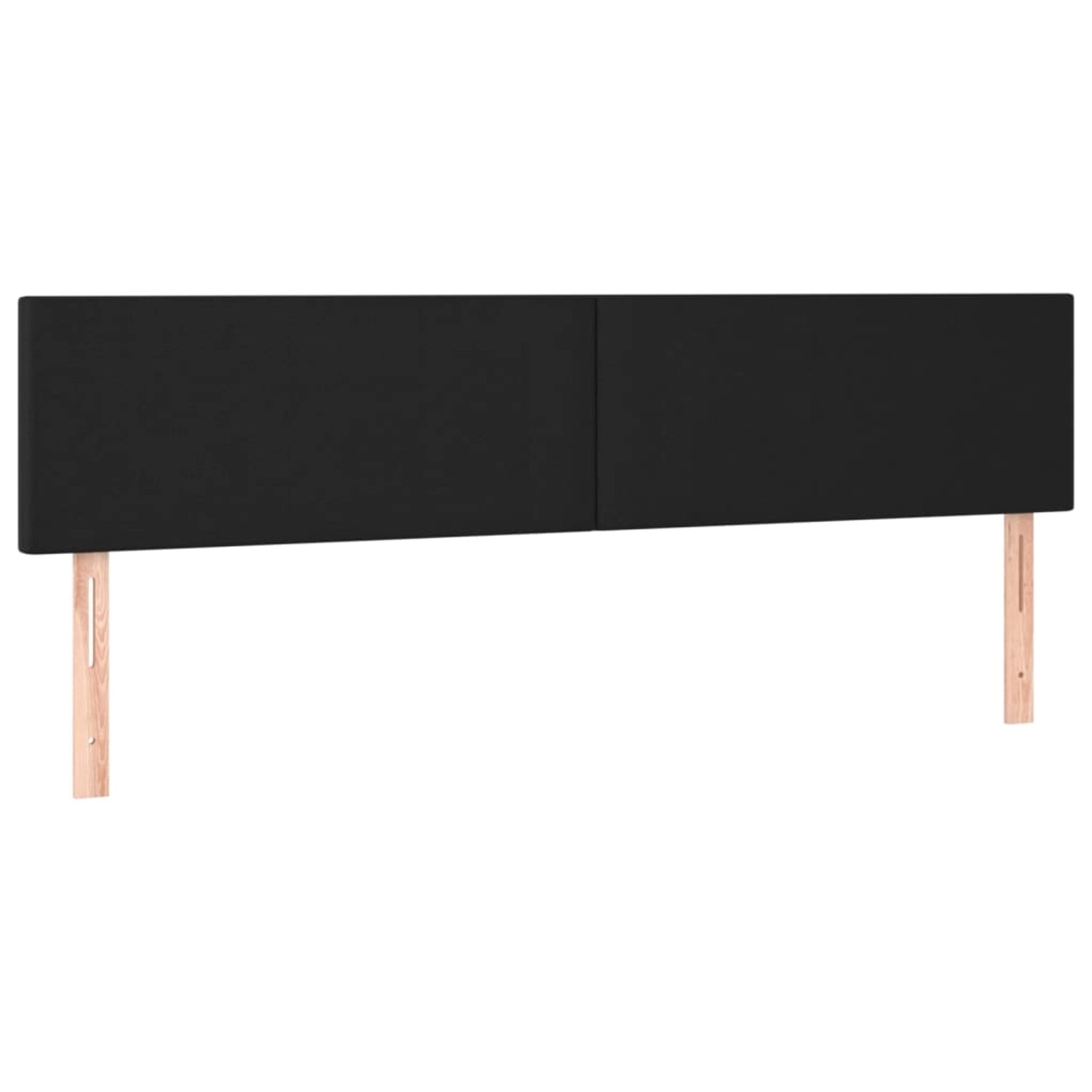 vidaXL LED Kopfteil Schwarz 200x5x78/88 cm Kunstleder 3121440