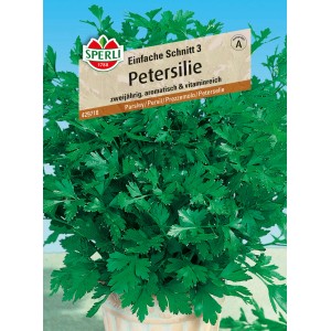 Sperli Petersilie Einfache Schnitt 3, aromatisches Kraut für Suppen und Salate.