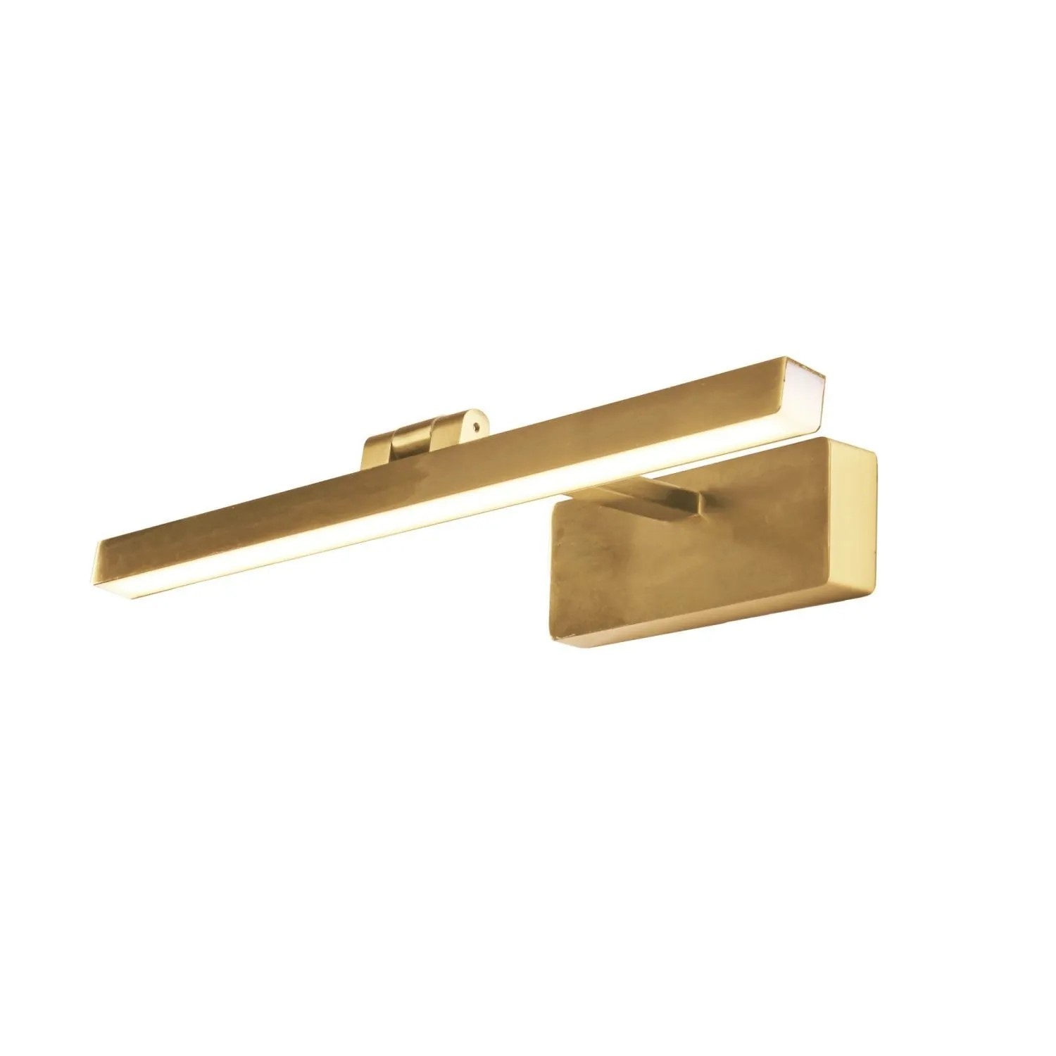 Licht-Erlebnisse LED Bilderleuchte Mit Schalter In Messing 3000 K 39 cm Breit