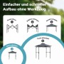 Wiltec Grillpavillon Grau 245X152X242Cm Bbq Pavillon Grillüberdachung Grillzelt_3