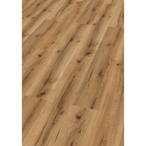 Click-Vinylboden Wesselhorn Eiche, helle Holzoptik mit Maserung für Wohnräume.