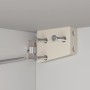 SOTECH Schrankaufhänger Set weiß, mit Schrauben im Küchenschrank montiert. Hohe Tragkraft für Möbel.
