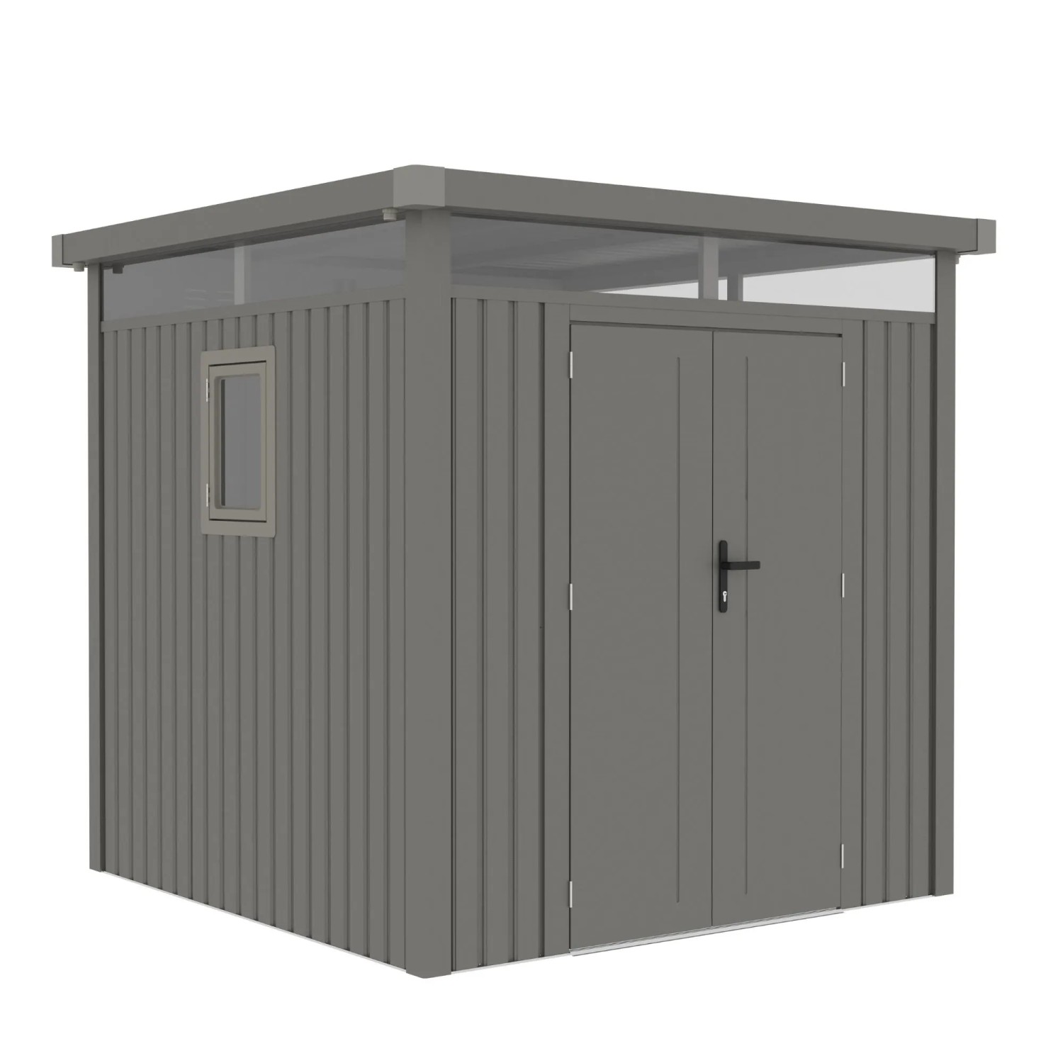 osoltus Metall Gerätehaus Luma B 230 X 230 X 222 Cm Grau mit Fenster