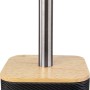 Schwarzer Kleine Wolke WC-Bürstenhalter Crossover mit Bambusdeckel und Edelstahlstiel.