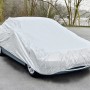 Silberne APA Auto Wintergarage universal, passend für PKW, zum Schutz vor Frost und Witterung.