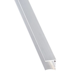 Alu-U-Profil, 1,6 cm, pressblank, 98 cm, für Deckprofile und Kunststoffbedachung.