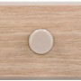 Siro Hakenleiste aus Kunststoff in Rotbuche Optik mit 5 Haken und Nickel Details, Länge 400mm.