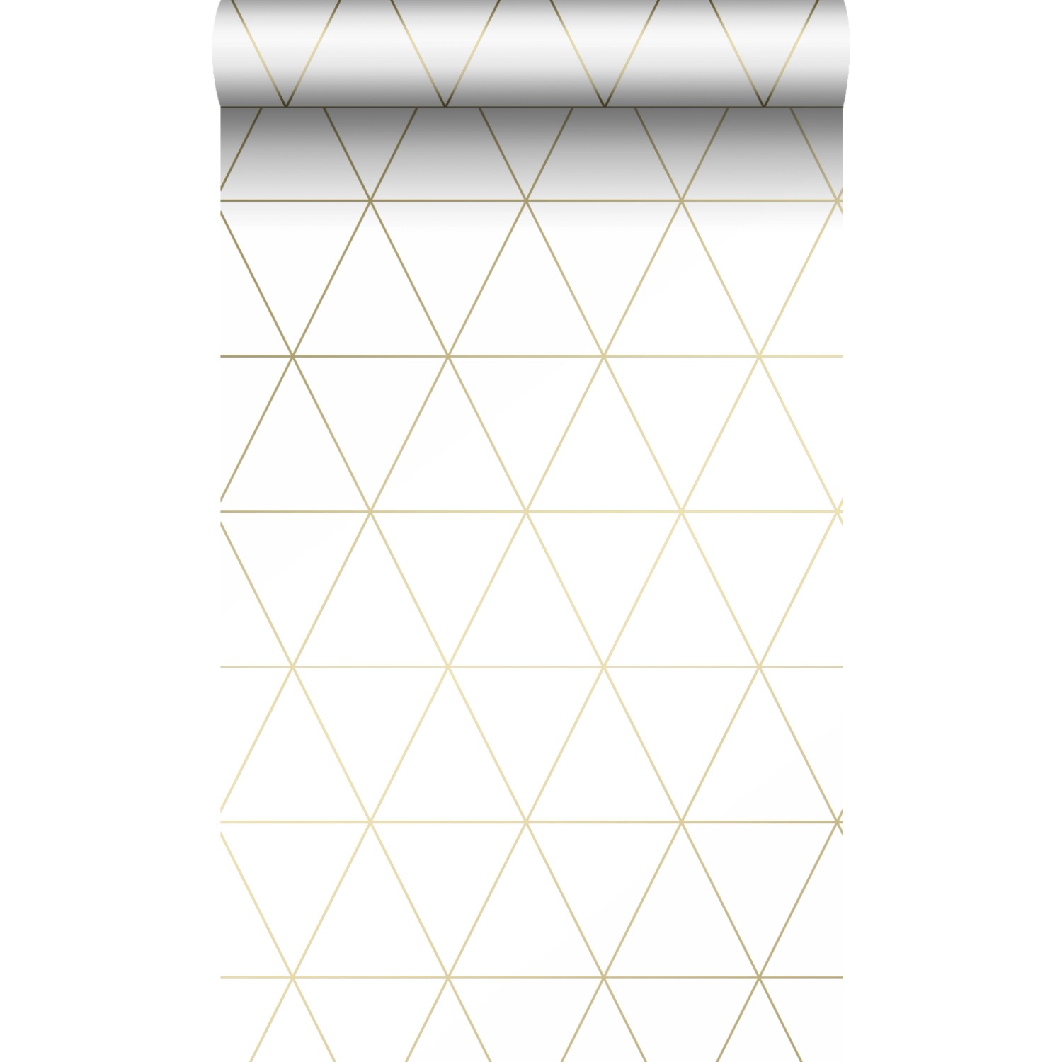 Origin Luxury Wallcoverings Tapete Grafische Dreiecke Weiß Und Gold 53 Cm X günstig online kaufen