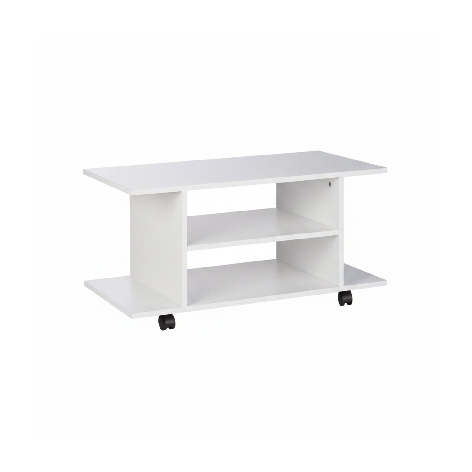 Relaxdays Tv Board Holzwerkstoff Weiß Rollbar 40 Cm X 80 Cm X 40 Cm 11, 5 Kg