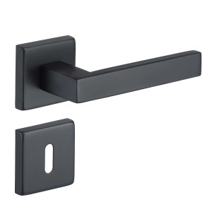 MeinTürgriff Drückergarnitur Trento Schwarz Türdrücker Eckig BB