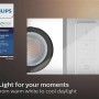 Philips Hue Milliskin LED-Einbauspot mit Dimmschalter, rechteckig, silber.