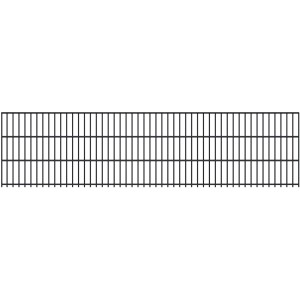 Anthrazit Doppelstabmatte 6/5/6 mm, 250x63 cm, für Gartenzäune.