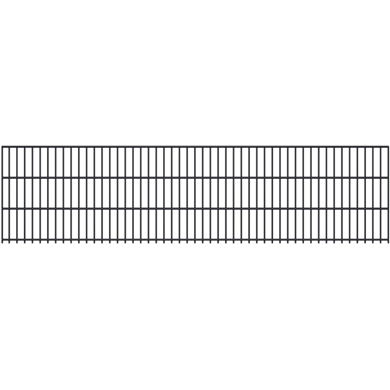 Doppelstabmatte 6/5/6 mm Anthrazit 250 cm x 63 cm