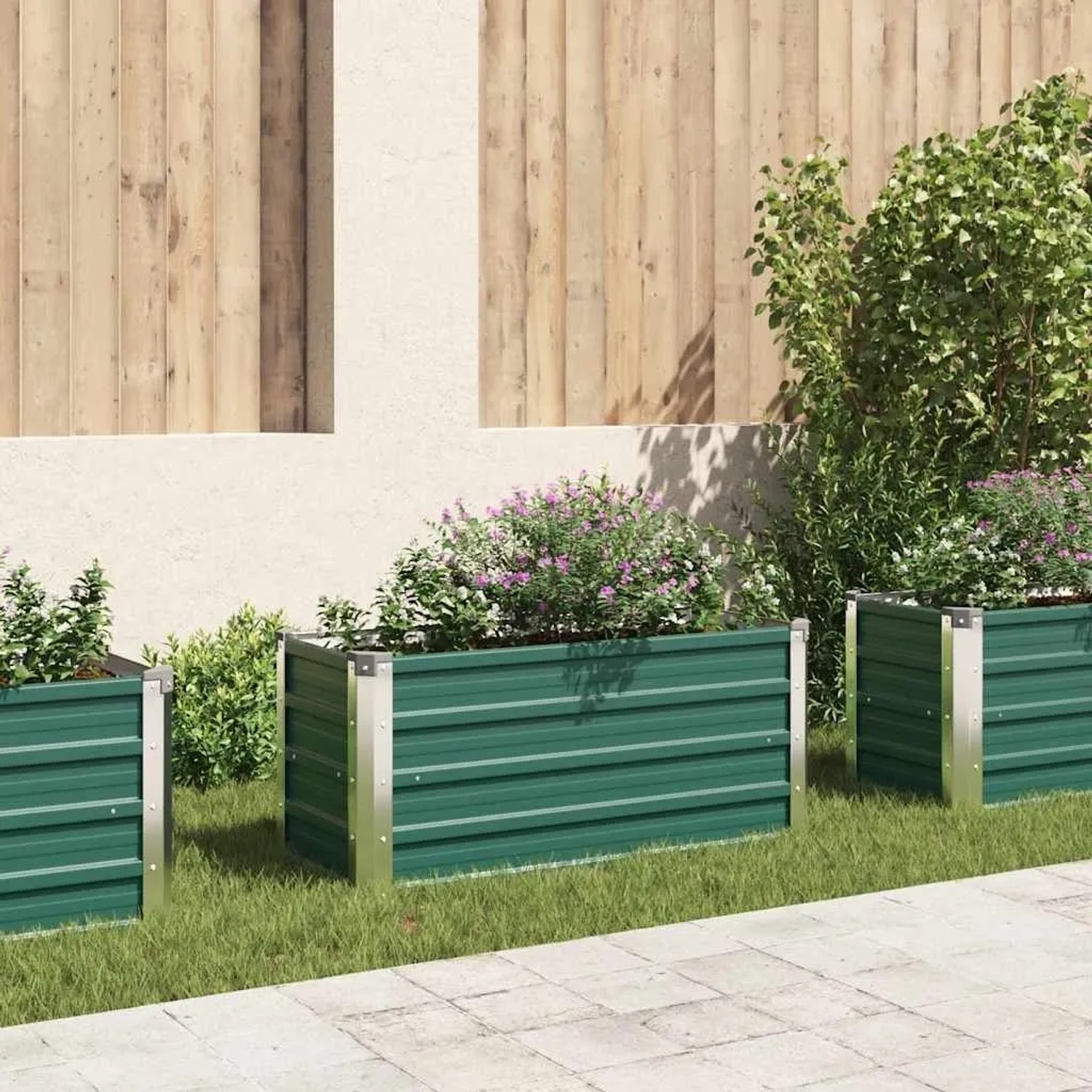 Furnicato Garten-hochbeet Verzinkter Stahl 100x40x45 Cm Grün