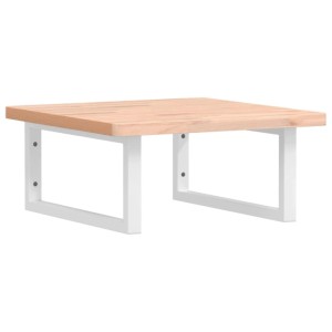 vidaXL Waschbeckenregal Wandmontage Stahl und Massivholz Buche 3302416