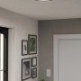 Schwarze LED-Deckenleuchte Rovito, Ø 30cm, von Eglo. Moderne Deckenlampe für Wohnzimmer, Schlafzimmer oder Flur.