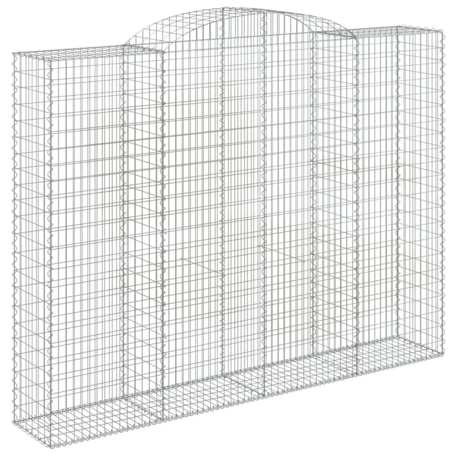 vidaXL Gabionen mit Hochbogen 7 Stk 300x50x220/240cm Verzinktes Eisen 3146814