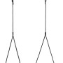 Rechteckige, blaue SwingKing Nestschaukel aus Leinwand mit schwarzen Seilen.
