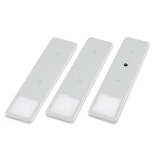 3er Set kalb LED Unterbauleuchten Solid2, silbergrau, mit Schalter, 3W, neutralweiß.