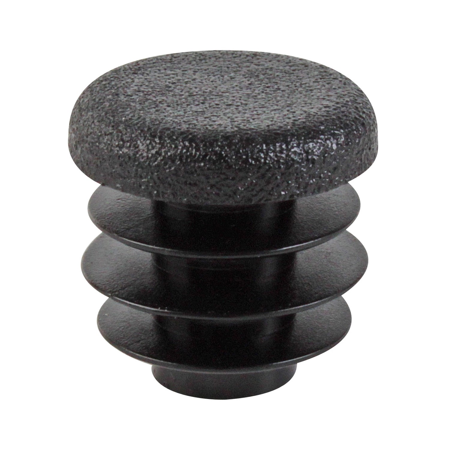 Verschlussstopfen für Rundrohre mit Lamellen Schwarz Ø 15 mm