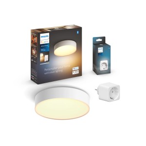 Philips Hue Enrave Deckenleuchte S Bundle mit SmartPlug und Dimmer für smarte Lichtsteuerung.