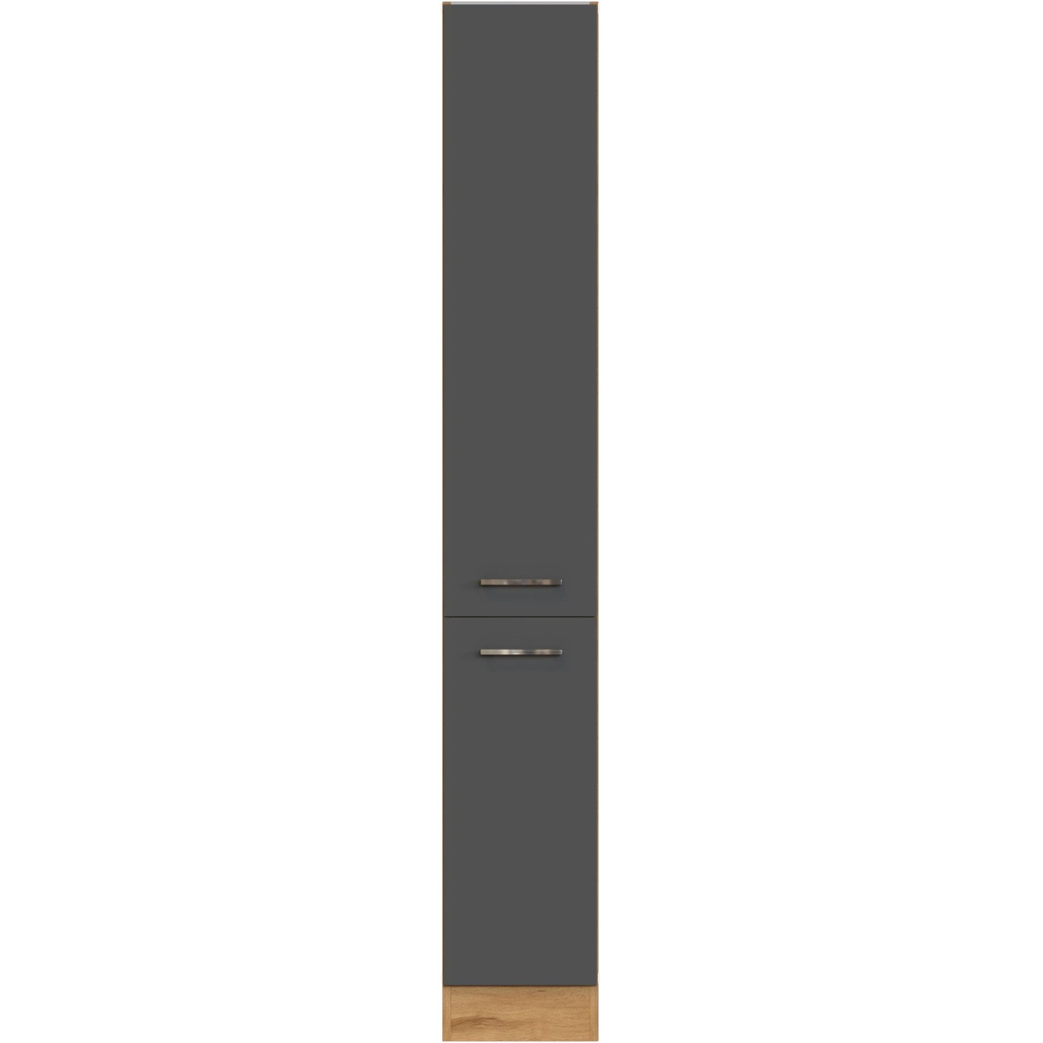 Held Möbel Apothekerschrank Sorrento, 30x200x60 cm, Antik-Wotan Dekor, mit Auszügen und Fächern.